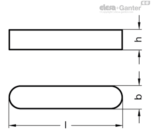 DIN 6885 Feather keys Steel | Elesa+Ganter